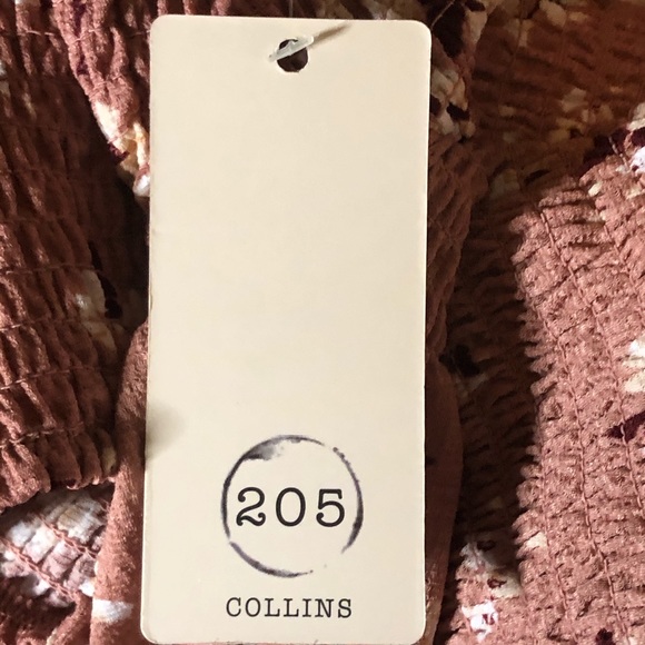 205 Collins NWT Dusty Rose Flowered Top Size XL - Picture 8 of 8